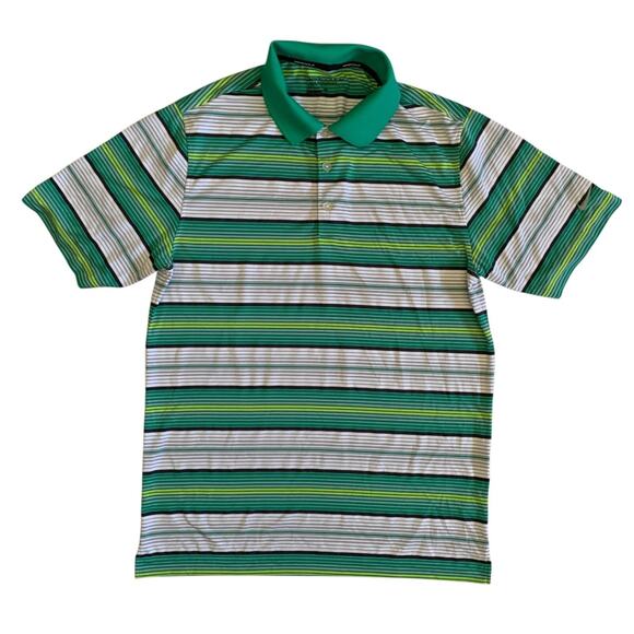 Nike Men's Size S Golf Tour Performance Dri Fit Short Sleeve Striped Polo Shirt - Picture 1 of 12